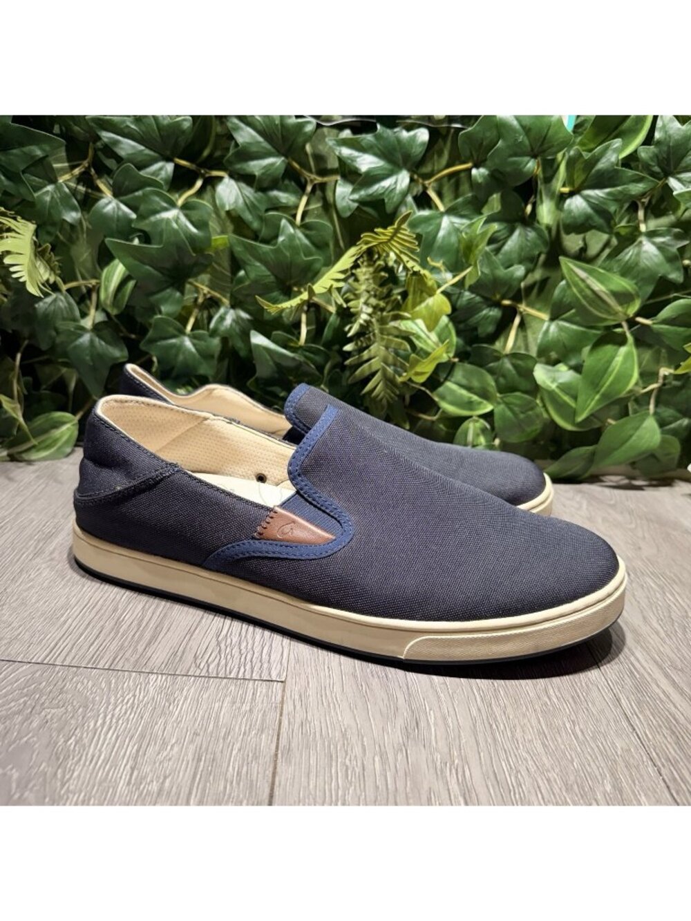 Olukai Men's Trench Blue Kahu Slip On Loafers Shoes Sz 11.5